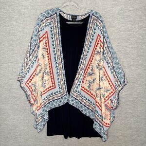 ENFOCUS STUDIO Stretch Dress Womens Size 8 Kimono Built In Knee Length Church‎